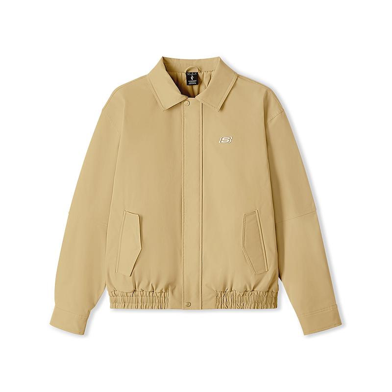 Skechers SS25 Snake Year Collection Fashion Versatile Loose Comfortable Jacket Unisex Jacket Beige L125U041-00VC S