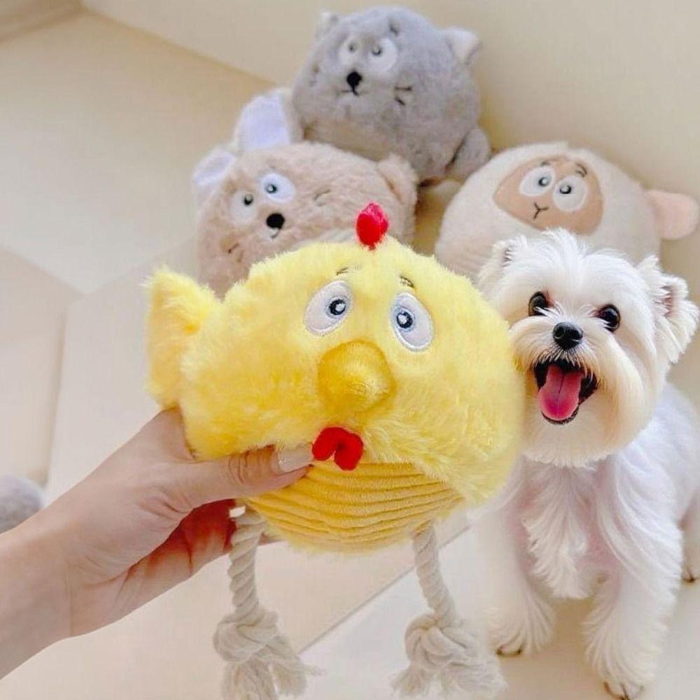 Creative Squeaky Dog Toy Animal Shape Pet Chew Plush Toy Pet Interactive Toys  Relieve Boredom