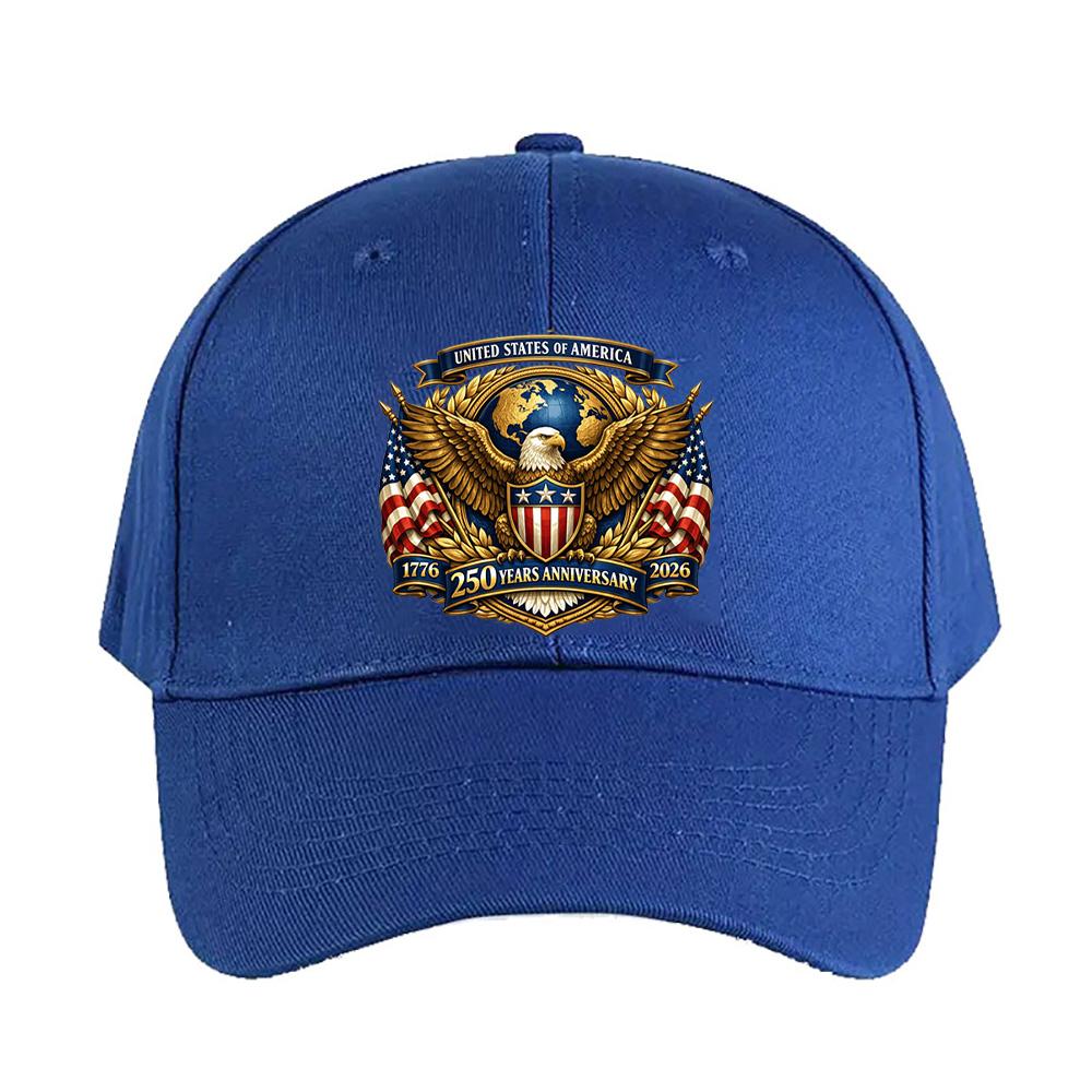 USA Th Anniversary Patriotic Eagle Woman Man Baseball Cap Adult Adjustable with Curved Brim Hiking Fishing Hat