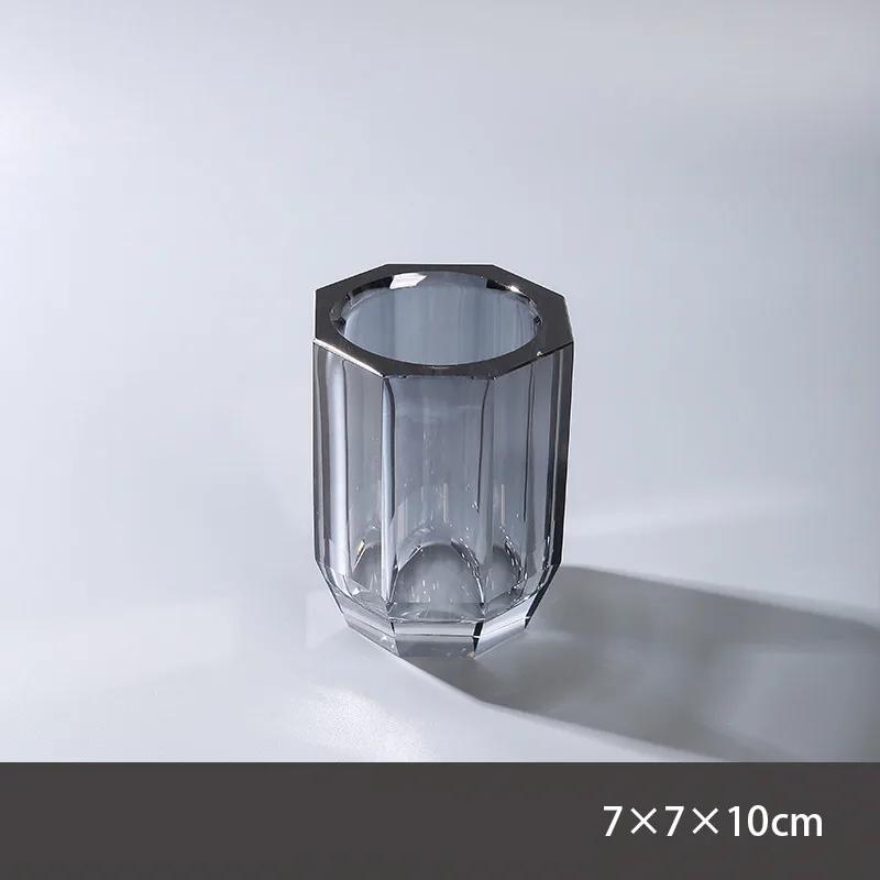 1pc Nordic Portable Crystal Home Hotel Bathroom Decor Ornaments Soap Dish Lotion Bottle Mouth Cup Decorations Crafts