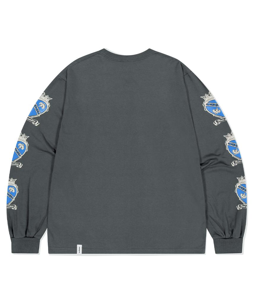 MAHAGRID Heart Logo Ls Tee Charcoal(Mg2Efmt566A)
