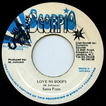 

7inch Record LORD SASSAFRASS Love Mi Boops NONE Black Scorpio Jamaica Reggae Ska Dub Used