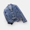 Giacca in Denim Elasticizzato Ricamata Primavera Autunno Donna Giacca Basic Moda Femminile Bomber Jean Capispalla