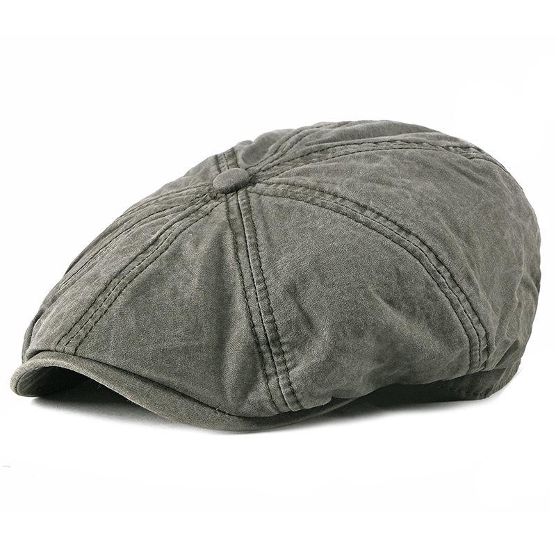 Unisex Vintage Cotton Duckbill Cap: Spring, Autumn & Winter Retro Solid Beret