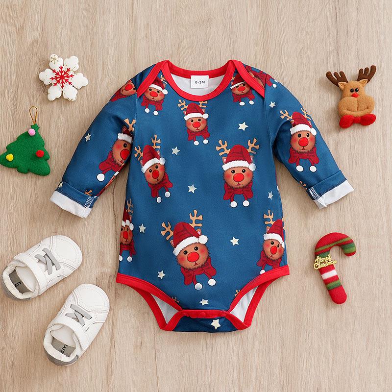 

Autumn Winter Baby Santa Jumpsuit - INS Style Christmas Outfit 90 cm