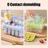 2-in-1 Ice Cube Tray with Lid Easy Push Release Ice Mold for DIY Popsicles Leakproof Freezer Container for Summer Drinks