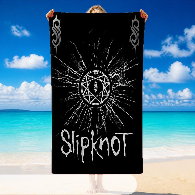 Quick Dry Beach Towel Slipknot Pattern, Lightweight Absorbent Towel for Pool Beach Vacation Use