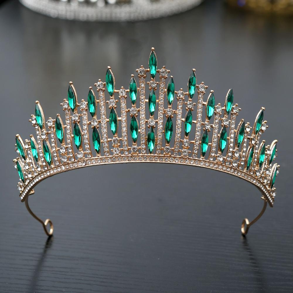 1pc Luxury Bridal Crystal Crown Zircon Wedding Tiara Hair Luxury Heirloom Headpiece for Bride Boho Photoshoot Royal Theme Events