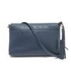 Tory Burch Logo Fringe Shoulder Bag Leather blue/SilverHardware