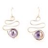 Les Trésors De Lily [L5100] - Designer Earrings 'Scarlett' Purple