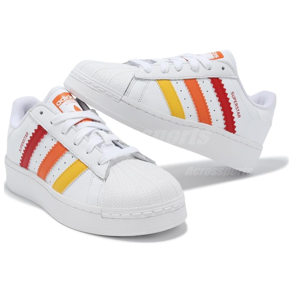 Adidas Superstar XLG White Multi-Color Women Sneakers Footwear-White Better-Scarlet Orange IF9122
