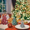 Christmas Tree Decor Tabletop 3 Pieces Festive Decoration Holiday Desktop Ornament For Home Office Living Room Bedroom Mantel