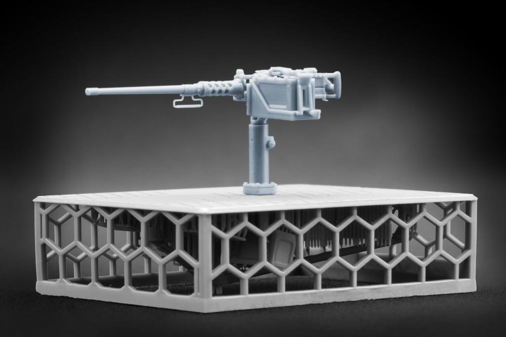 WWII M2 Browning 3D Printer Kit with M23 and Ammunition Box Scale-X 1/35 Tripod, Mount, (SCXA35003) (Diorama)