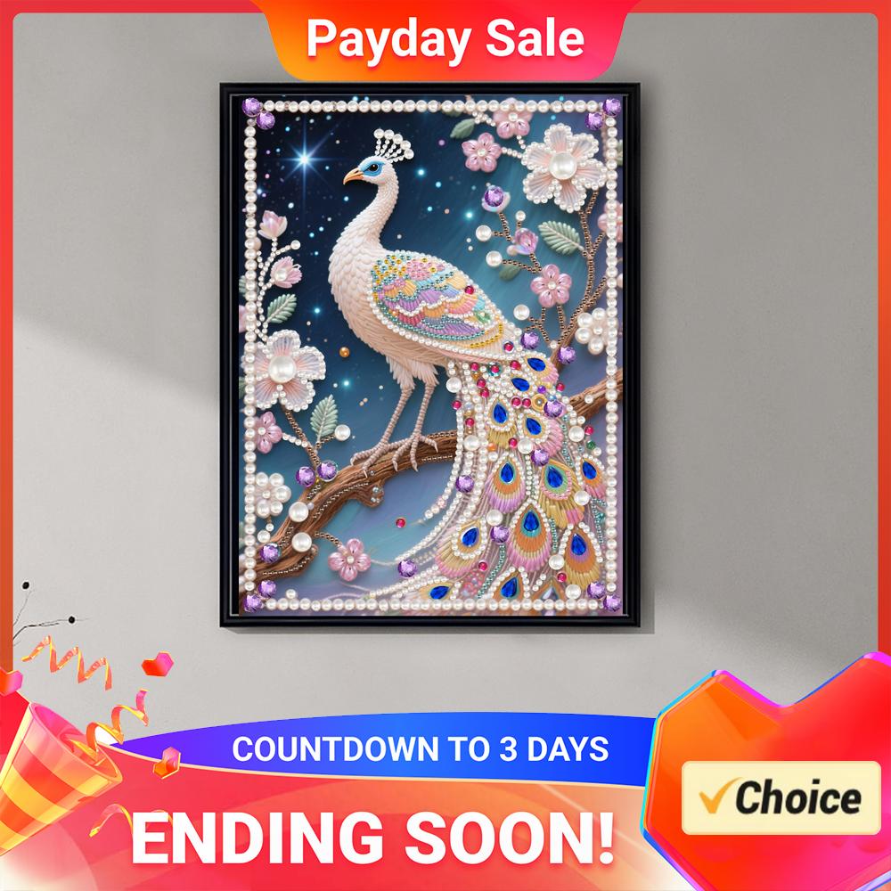 Animal Special Shaped 5D DIY Partial Drill Pearl Gem Diamond Art Painting Kit for Adults Gift Home Wall Decor 11.81x15.75in