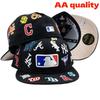 Unisex Embroidered AA Baseball Cap Flat Brim Street Style Adjustable Snapback Hat Men Women