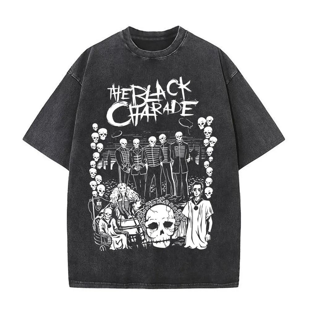 Rock Band My Chemical Romance Ausgewaschenes T-Shirt Long Live The Black Parade Tour 2026 Gothic T-Shirts Herren Damen Übergroße T-Shirts