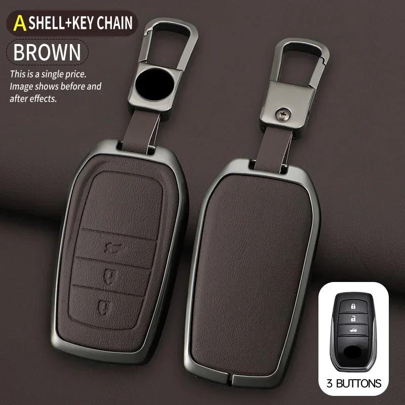 

Zinc alloy car key bag cover suitable for Toyota Prius Camry Corolla CHR C-HR RAV4 Land Cruiser Prado key chain accessories
