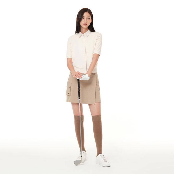 ANDAR Melange Wrap Two-In-One Skirt