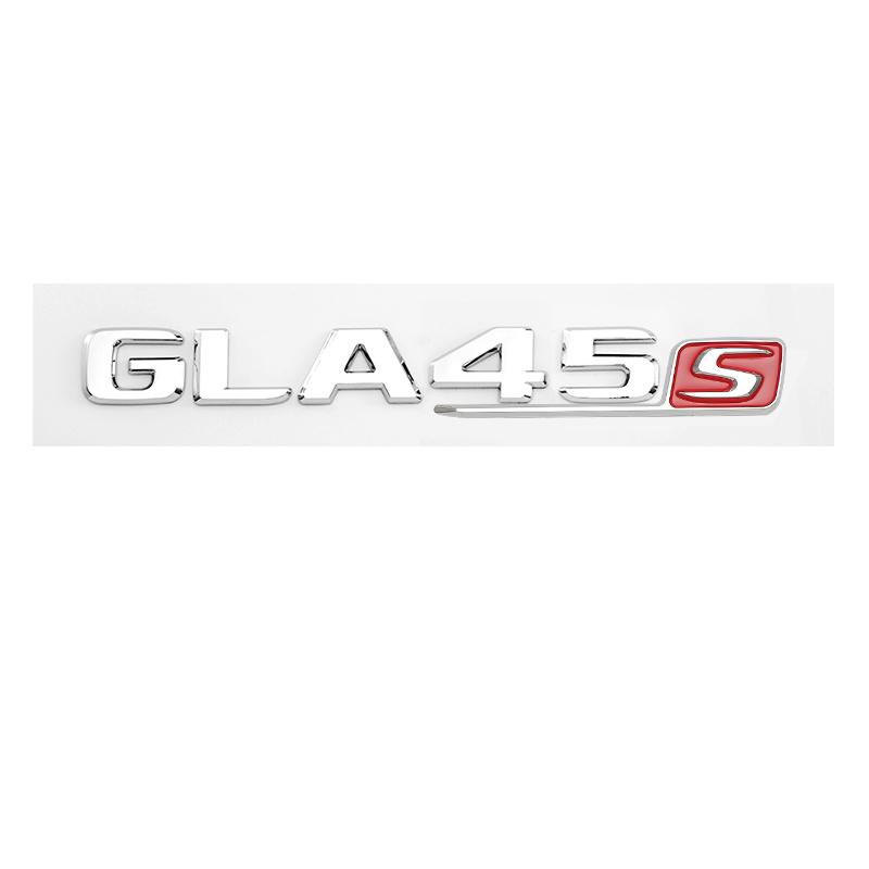 3d ABS Chrome GLA35s GLA45s Logo Letters Car Trunk Emblem Badge Sticker For Mercedes Benz GLA45 AMG W156 X156 H547 Accessories RX7