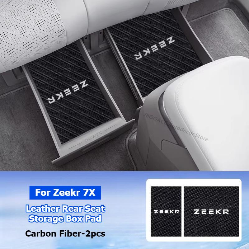 Pour Geely Zeekr 7X Tapis de Protection en Cuir pour Boîte de Rangement de Siège Arrière Tapis Antidérapant Housse de Boîte sous Siège Accessoires d'Intérieur Modifiés