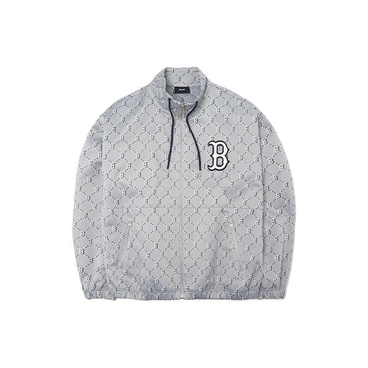 

New MLB Boston Red Sox Jacket Men s Light Gray 3LWJM0321-43MGS M