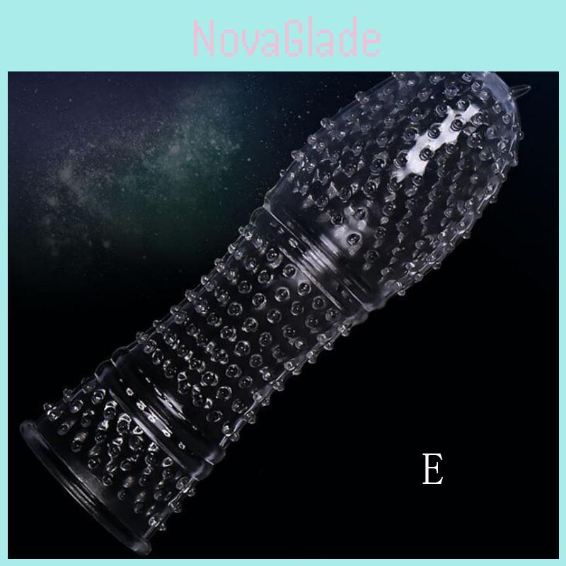 Penis Crystal Ejaculation Delay Sleeve Cock Erection Ring Sexual Aid Male Condom
