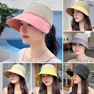 Outdoor Summer Wide Brim UV Protection Portable Sun Hat Bucket Hat Beach Cap Fisherman Cap