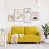 Vidaxl 2-Seater Sofa, Yellow, 140 Cm, Upholstered In Velvet