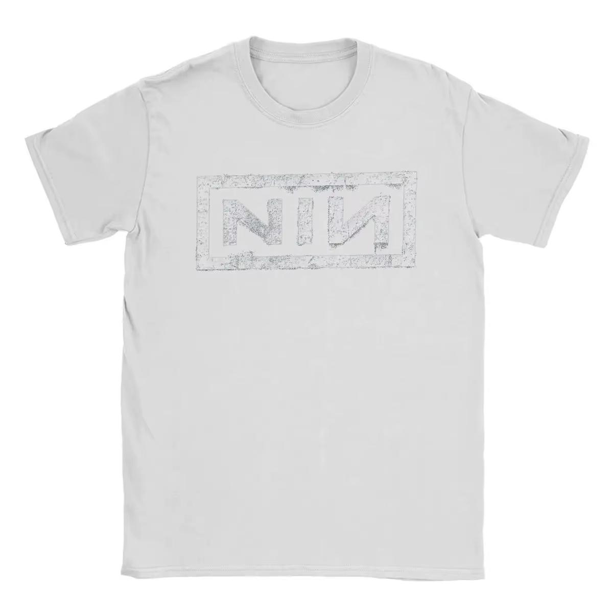

NIN Retro Logo T Shirts Daily Harajuku Streetwear Cotton Funny Short Sleeve Vintage Leisure Unisex Wome aesthetic crop top kpop S