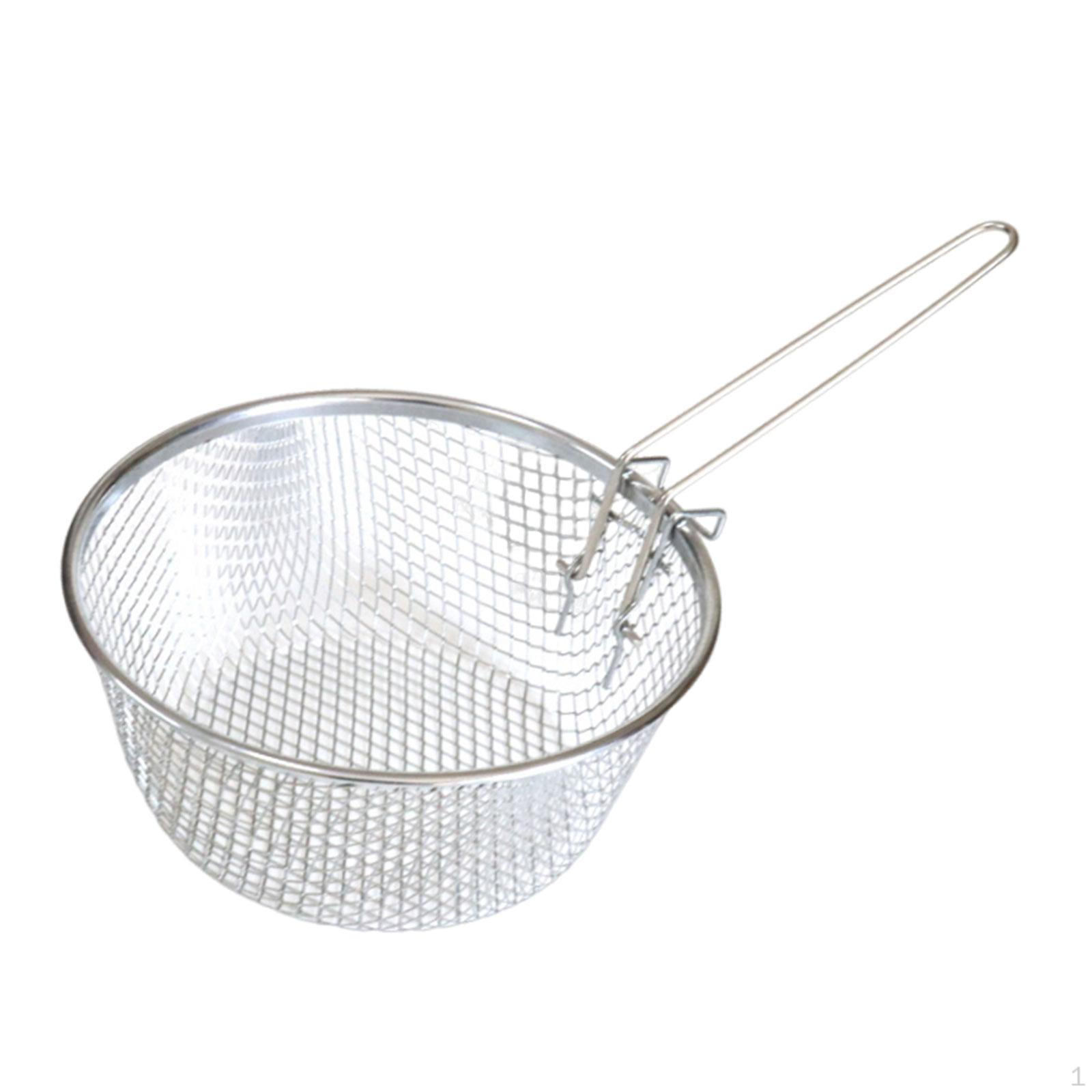 

Корзина для жарки во фритюре, корзина-сито, столовая посуда с отверстиями, большая емкость, жарка из нержавеющей стали basket with rim