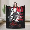 Saw Jigsaw Horrorfilm Mode Decke Fleece Herbst Winter Halloween Gothic Atmungsaktive Dünne Überwurf Mode Decke für Schlafzimmer