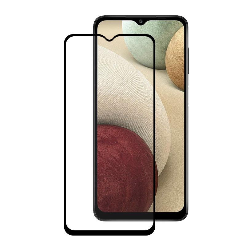 Samsung Galaxy A12 Full Screen Black Edge HD Tempered Glass Anti-Fall Protector
