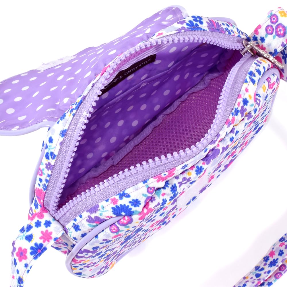 COLORFUL CANDY STYLE Pochette PET Flower pattern airy shower (lavender)