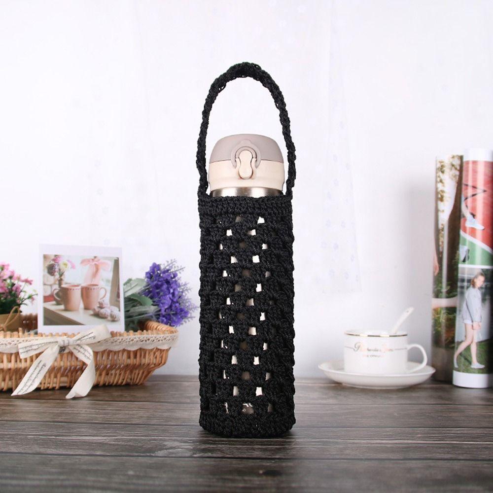 

Water Bottle Cover Portable Water Cup Sleeve With Strap Reusable Water Bottle Carrier Bag Case Water Bottle Accessories чёрный