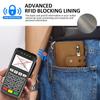 HUMERPAUL Men cowhide wallet Oxford cloth RFID anti-theft credit card bag coin purse with chain wallet with photo window