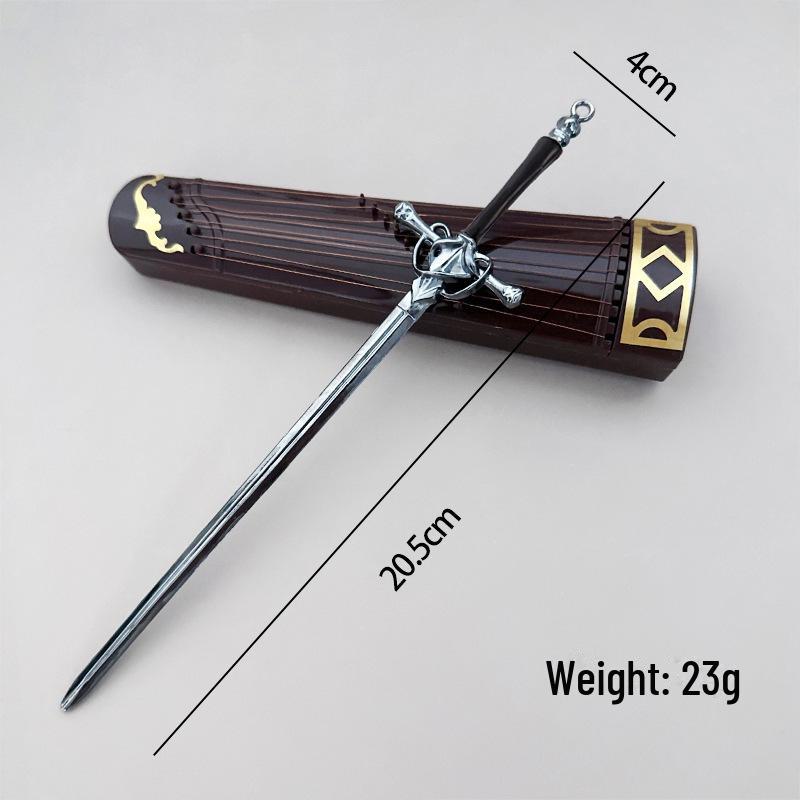 New Chinese Fairy Sword Hairpin: DIY Hanfu Tassel Metal Hairpin for Step-Shaking Hairstyle.