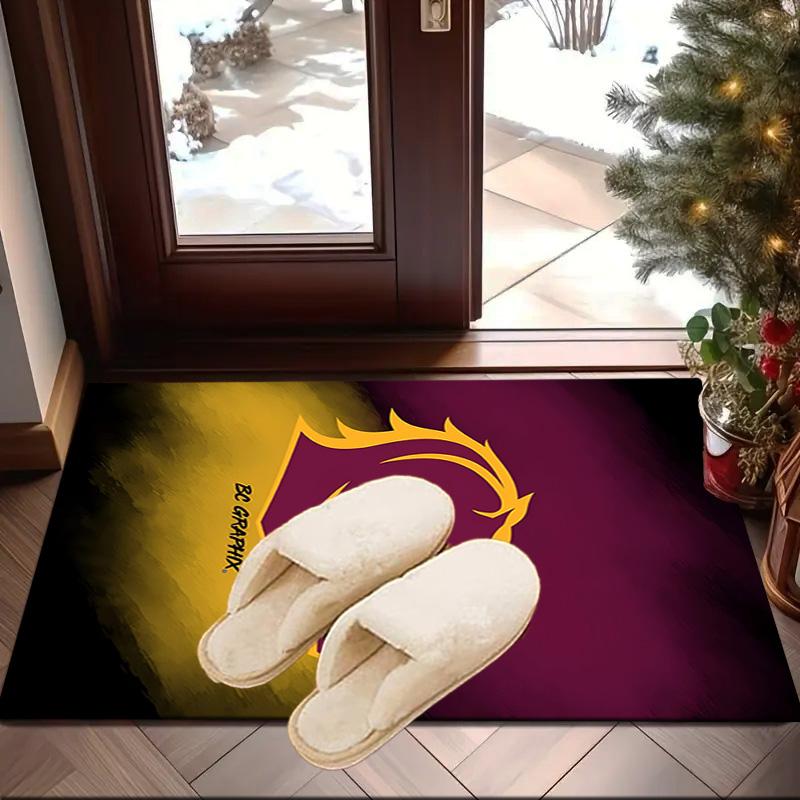 Brisbane Broncos Area Rug Office Rug, Chair Rug, Decor Carpet Livingroom Bedroom Mat, Large Size Fan Gifts Christmas Gifts