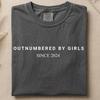 Surclassato dalle Ragazze Maglietta Papà di Ragazze T-shirt Papà Minimalista Maglietta Comfort Colors Regalo per la Festa del Papà Idea Regalo per Nuovo Papà T-shirt Trendy per Papà