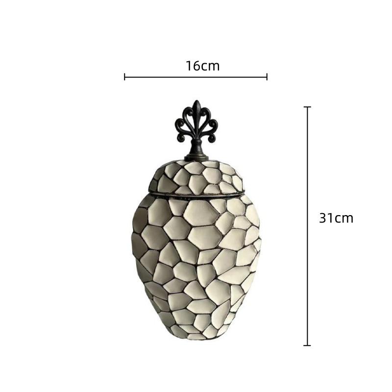 Керамическая ваза Геометрическая Ромбовидная Клетка Цветочная ваза Аксессуары для цветочных композиций Имбирная банка Керамическая банка Шахматная клетка Домашний декор