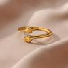 Gothic Hug Hands 18K Gold-plated Anti Fading Rings for Women Mom Stainless Steel Ring Punk Party Jewelry 2026 Accessories Gifts