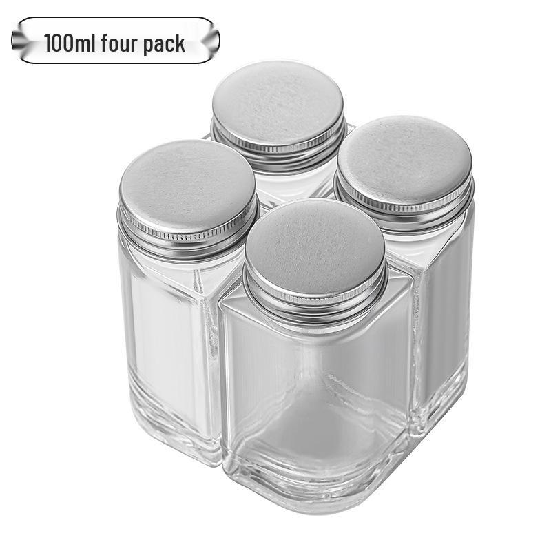 Popular Four-in-One Multifunctional Glass Storage Jars for Kitchen Seasonings