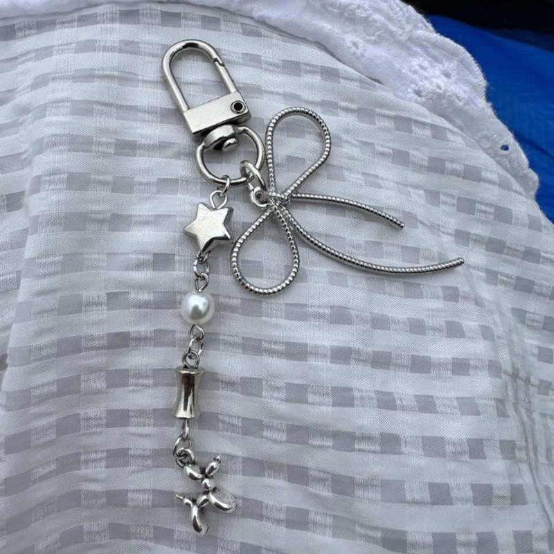 Stylish Star Keychain for Women Girls Phone Charm Cute Keyring Bag Pendant Fashion Accessory for Bag Purse Backpack