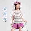 Girls' Striped Breathable Short-Sleeve T-Shirt