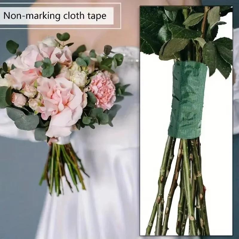 1/5/10Rolls Green Floral Tape Self Adhesive, Flower Wrapping Tape for Bouquet Stamen DIY, Florist Wedding Party Decoration Supplies