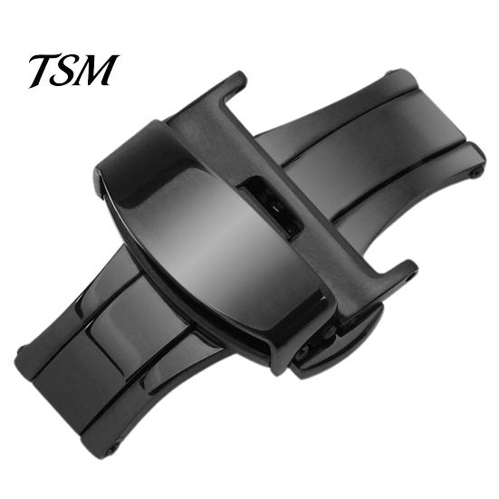 Watch Band Buckle Solid Universal Good Hardness Stainless Steel Clasp for Daily Wear Double Push Button