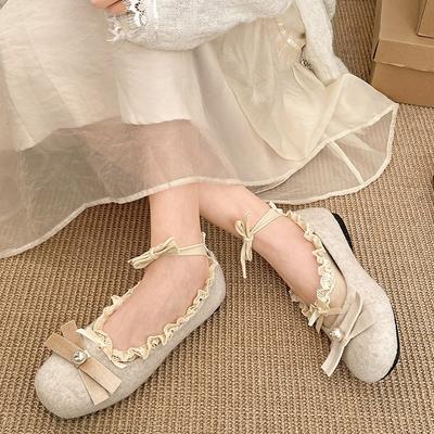 Fashion Temperament Ballet Style Flat Bottom Shallow Mouth Single Shoes Women's 2025 New Spring and Autumn Retro French Soft Sole Mary Jane Shoes