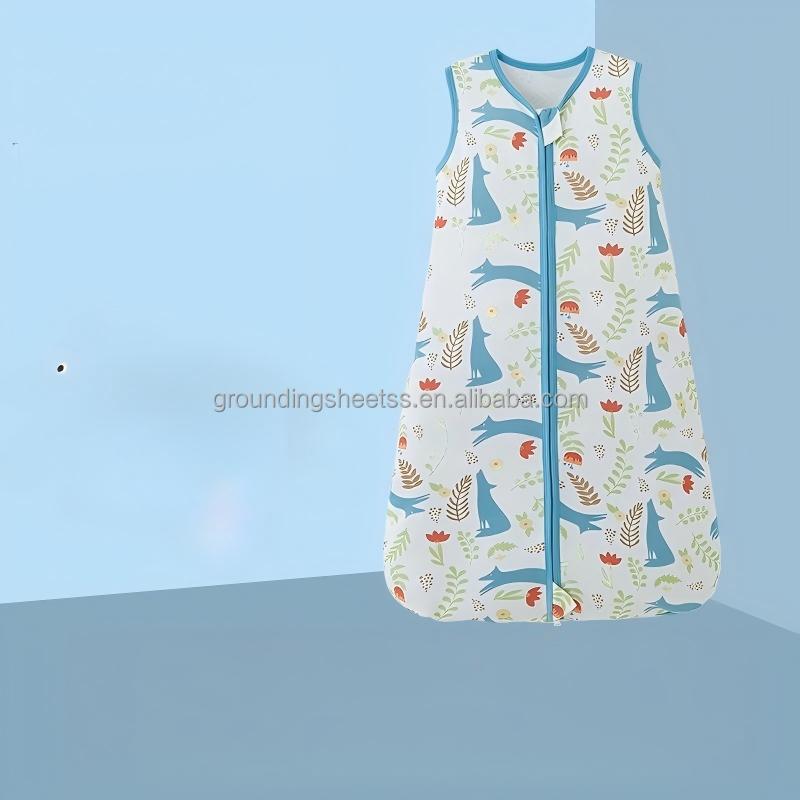 Baby Sleeping Bag Summer Thin Baby Sleepsack Kids Sleepwear Anti-Kick Blanket Cartoon Print 100% Cotton