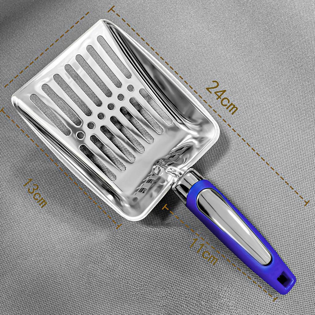 Stainless Steel Cat Litter Scoop with Deodorizing Cleaning Tool