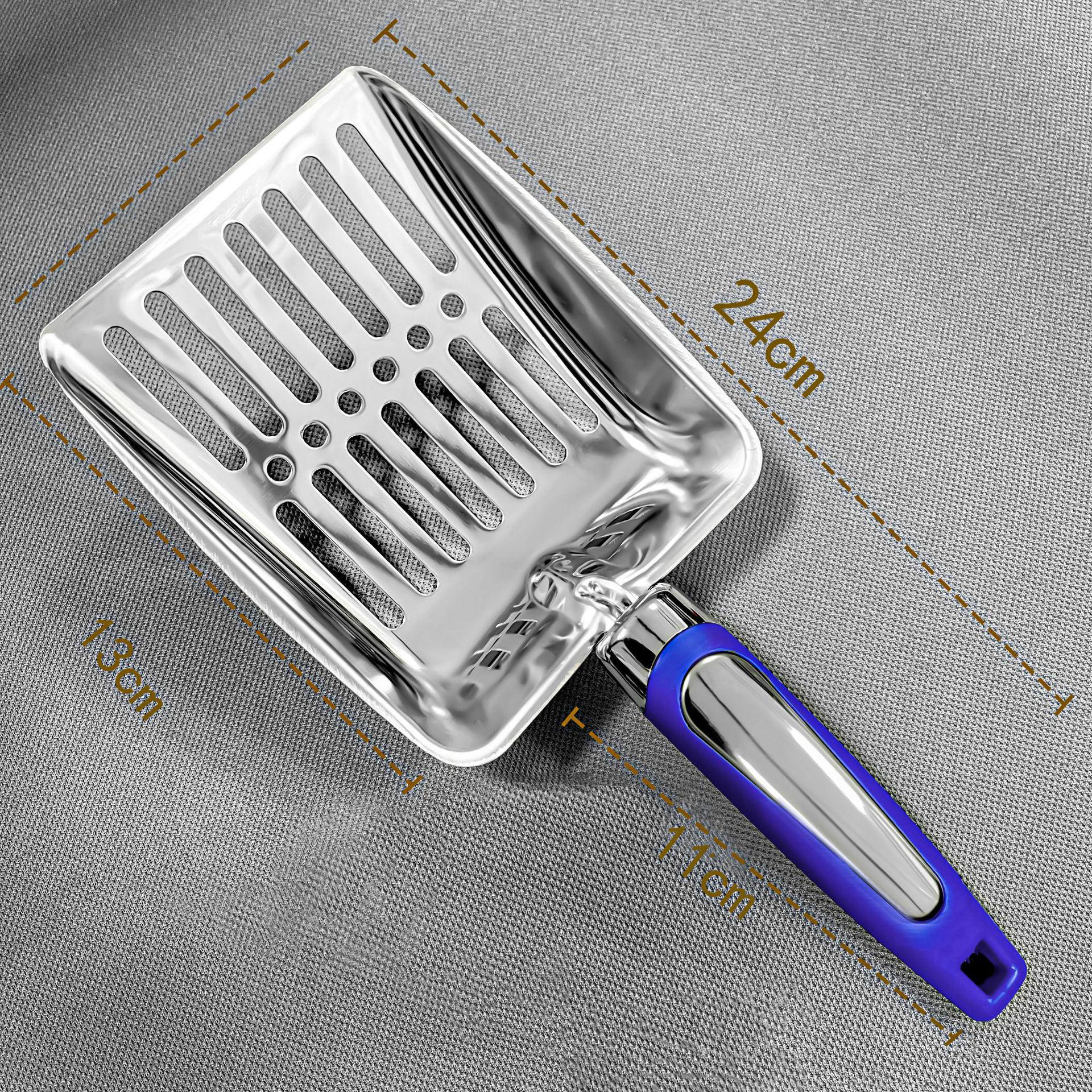 Stainless Steel Cat Litter Scoop with Deodorizing Cleaning Tool 5.0MM Mesh