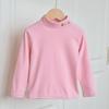 Toddler Kids Half High Neck Long Sleeve Solid Casual Thermal T Shirt Top